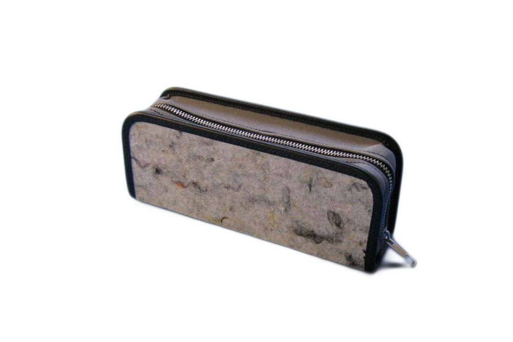 Pencil case made from recycled material 
